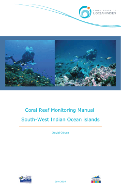 Coral Reef Monitoring Manual South-West Indian Ocean islands David Obura Juin 2014