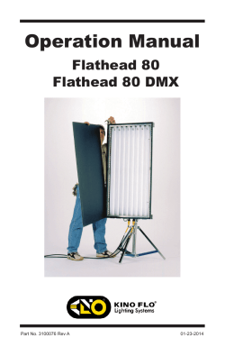 Operation Manual  Flathead 80 Flathead 80 DMX