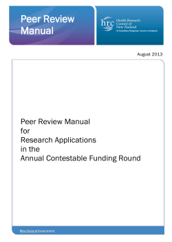 Peer Review Manual Peer Review Manual for