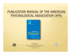 PUBLICATION MANUAL OF THE AMERICAN PSYCHOLOGICAL ASSOCIATION (APA)