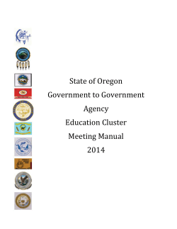 State of Oregon Government to Government Agency