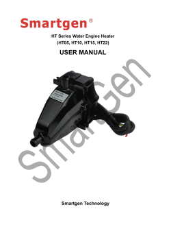 USER MANUAL Smartgen Technology HT Series Water Engine Heater