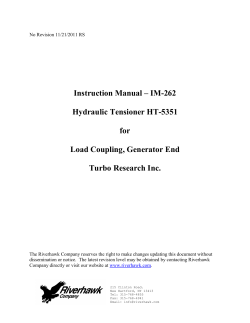 Instruction Manual – IM-262  Hydraulic Tensioner HT-5351 for