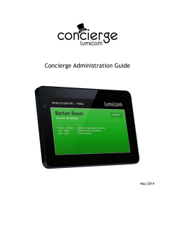 Concierge Administration Guide May 2014