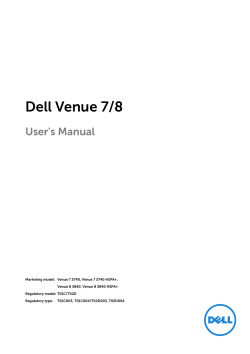 Dell Venue 7/8 User's Manual