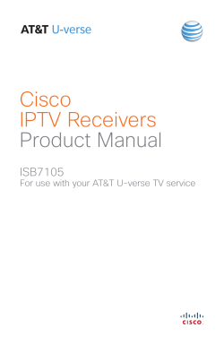 Cisco IPTV Receivers Product Manual ISB7105