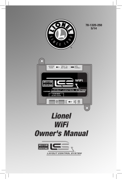 Lionel WiFi Owner's Manual 78-1325-250