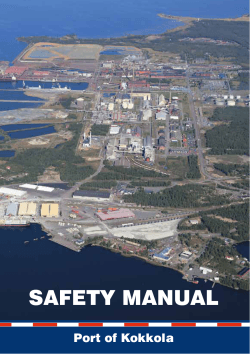 SAFETY MANUAL Port of Kokkola www.portofkokkola.fi
