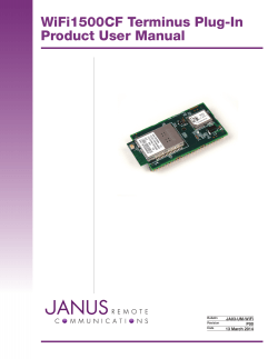 WiFi1500CF Terminus Plug-In Product User Manual JA03-UM-WiFi P00