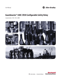 Guardmaster® 440C-CR30 Configurable Safety Relay User Manual Catalog Number  440C-CR30-22BBB