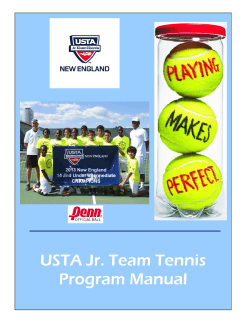 USTA Jr. Team Tennis Program Manual