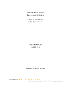 Franklin Road Station Commercial Building Project Manual