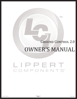 OWNER'S MANUAL G����� C������ 2.0 Page 1 Rev: 04.10.2014