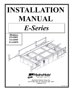 INSTALLATION MANUAL E-Series M
