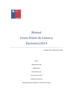 Manual Censo Diario de Camas y Pacientes/2014
