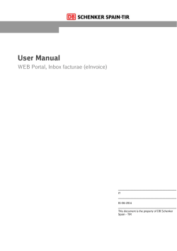 User Manual  WEB Portal, Inbox facturae (eInvoice)
