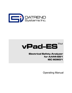 vPad-ES ™ Operating Manual