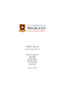 WEKA Manual for Version 3-6-11