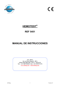 HEMOTEST MANUAL DE INSTRUCCIONES REF 5451