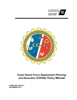 Manual Coast Guard Force Deployment Planning and Execution (FDP&amp;E) Policy