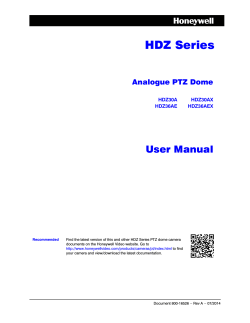 HDZ Series User Manual Analogue PTZ Dome HDZ30A