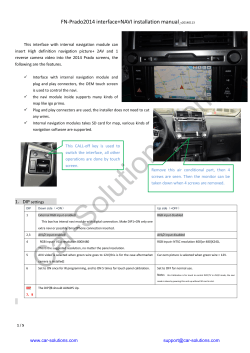 FN-Prado2014 interface+NAVI installation manual