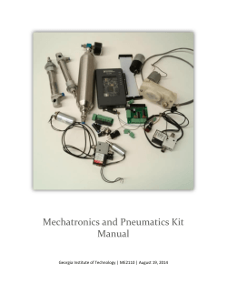 Mechatronics and Pneumatics Kit Manual
