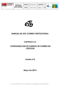 MANUAL DE USO CORREO INSTITUCIONAL  CAPITULO 2.2