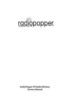 RadioPopper PX Radio Wireless Owners Manual