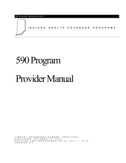 590 Program Provider Manual
