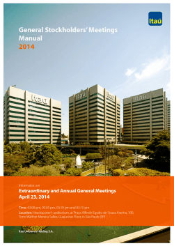 General Stockholders’ Meetings Manual 2014 Extraordinary and Annual General Meetings
