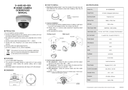 3-AXIS HD-SDI IR DOME CAMERA ◐ HOW TO INSTALL ◐ SPECIFICATION