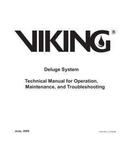 Deluge System Technical Manual for Operation, Maintenance, and Troubleshooting June, 2009