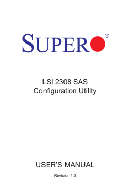 LSI 2308 SAS Configuration Utility USER’S MANUAL