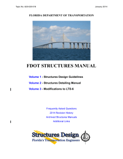 FDOT STRUCTURES MANUAL FLORIDA DEPARTMENT OF TRANSPORTATION - S - Modifications to L