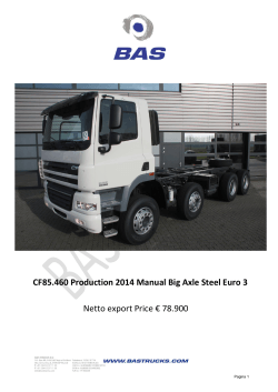 CF85.460 Production 2014 Manual Big Axle Steel Euro 3