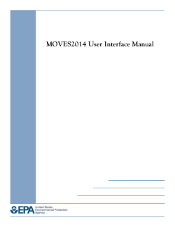 MOVES2014 User Interface Manual