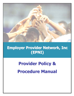 Provider Policy &amp; Procedure Manual E m