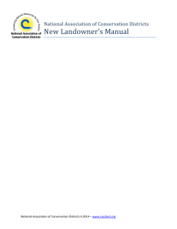 New Landowner’s Manual National Association of Conservation Districts  www.nacdnet.org