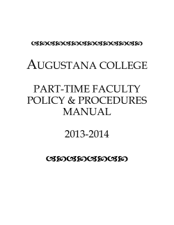 A  UGUSTANA COLLEGE PART-TIME FACULTY