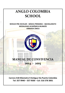 ANGLO COLOMBIA SCHOOL  MANUAL DE CONVIVENCIA