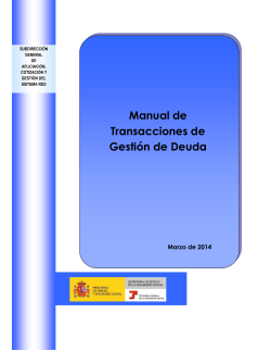 Manual de Transacciones de  Marzo de 2014