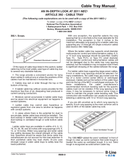 AN IN-DEPTH LOOK AT 2011 NEC ARTICLE 392 - CABLE TRAY