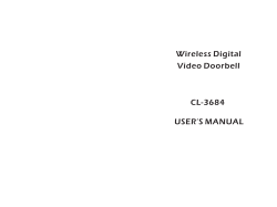 Wireless Digital Video Doorbell CL-3684 USER’S MANUAL