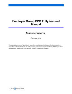 Employer Group PPO Fully-Insured Manual Massachusetts January 2014