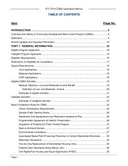 TABLE OF CONTENTS Item Page No.