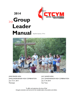 Group Leader Manual 2014