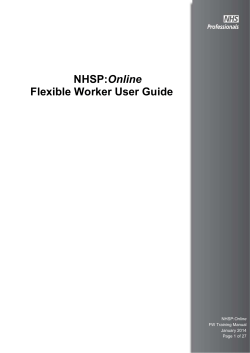 Online Flexible Worker User Guide  FW Training Manual