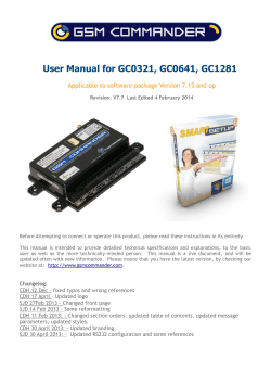 User Manual for GC0321, GC0641, GC1281