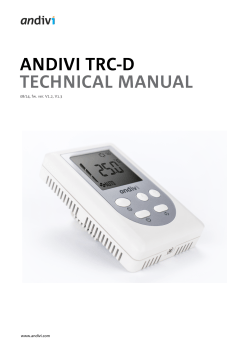 ANDIVI TRC-D TECHNICAL MANUAL 08/14, fw. ver. V1.2, V1.3 www.andivi.com